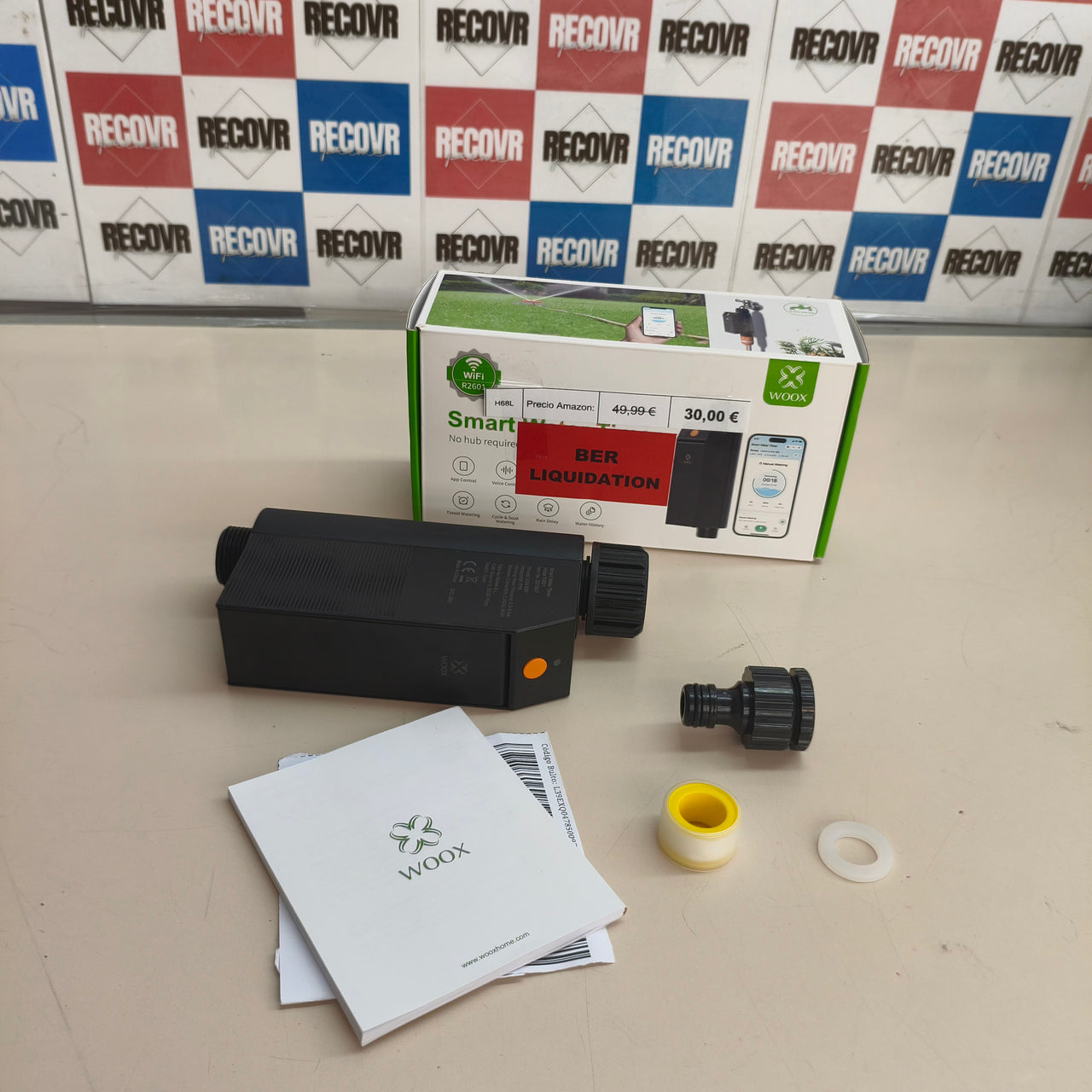 Woox, programador de riego WiFi con retraso por lluvia y riego manual