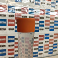 Fisura, lámpara de lava naranja con bombilla de repuesto