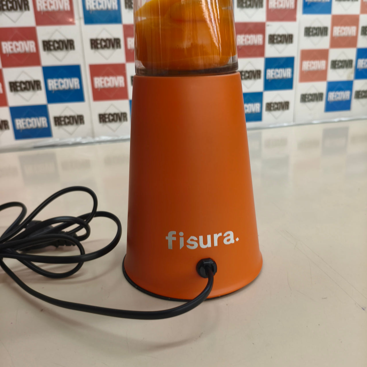Fisura, lámpara de lava naranja con bombilla de repuesto