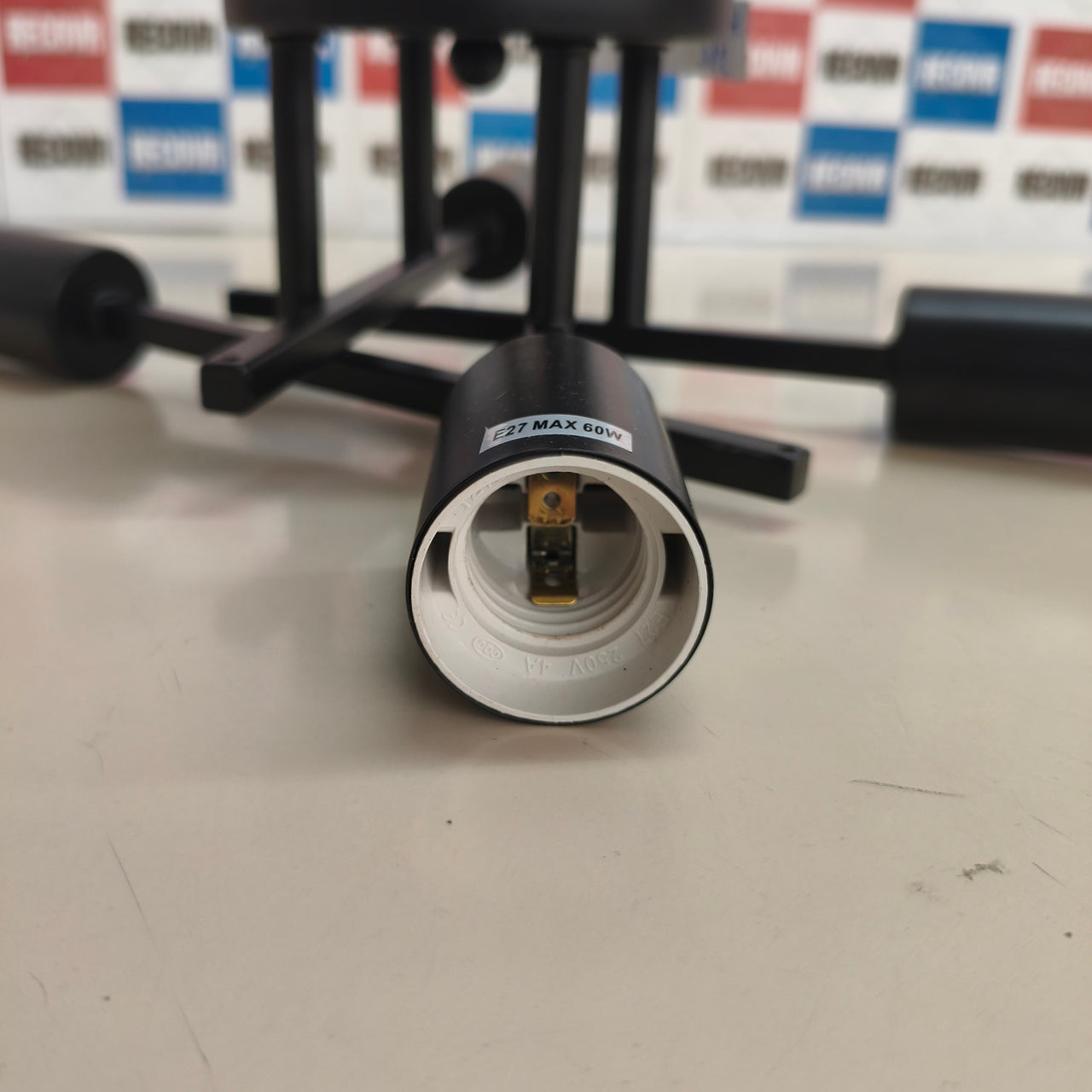 Comley, lámpara colgante LED de 4 luces E27 vintage