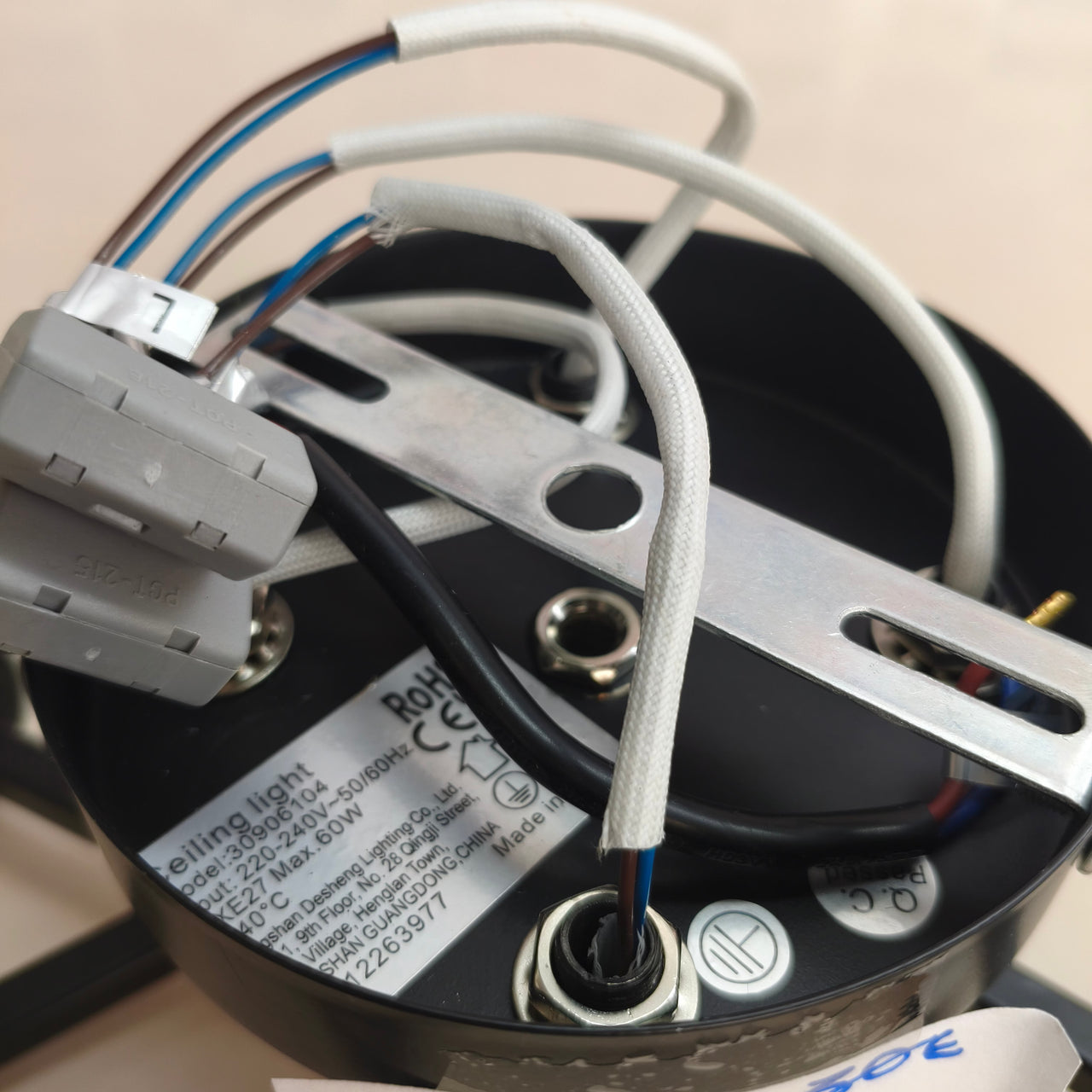 Comley, lámpara colgante LED de 4 luces E27 vintage