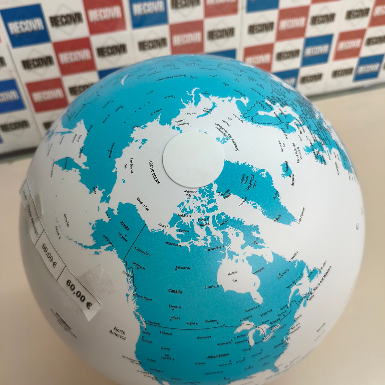 Tecnodidattica Atmosphere Evolve Velvet Zafiro, globo terráqueo con luz, 30 cm