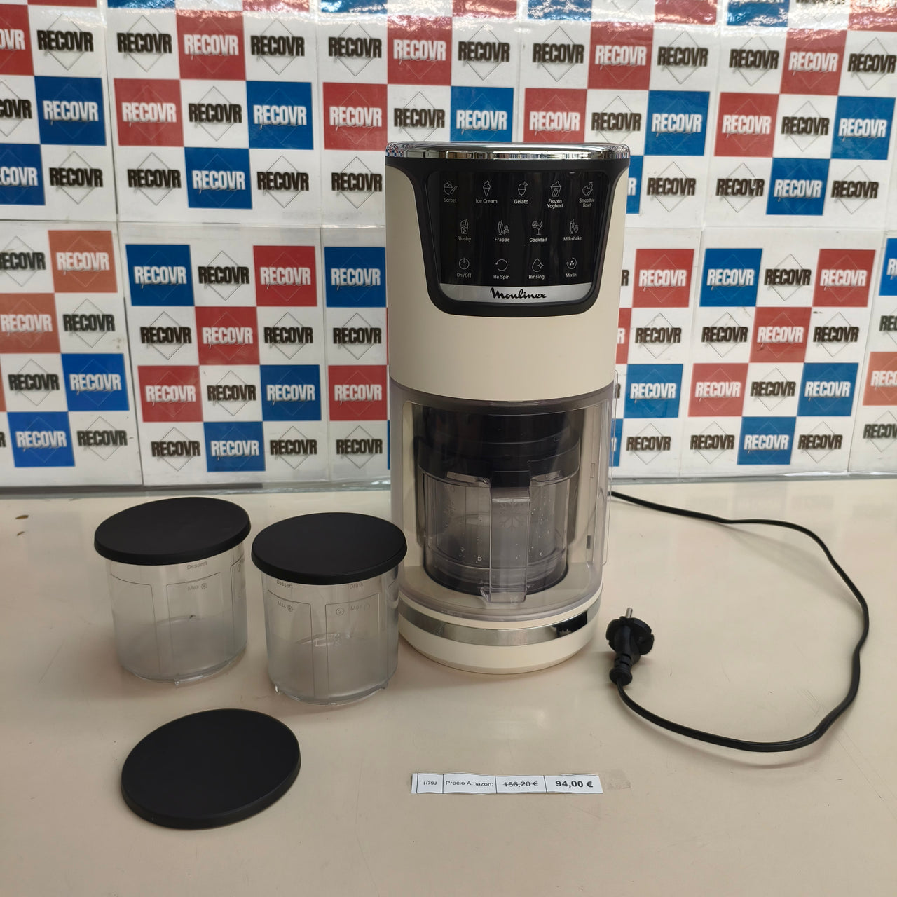 Moulinex Dolci, heladera con 10 programas en 1, blanca