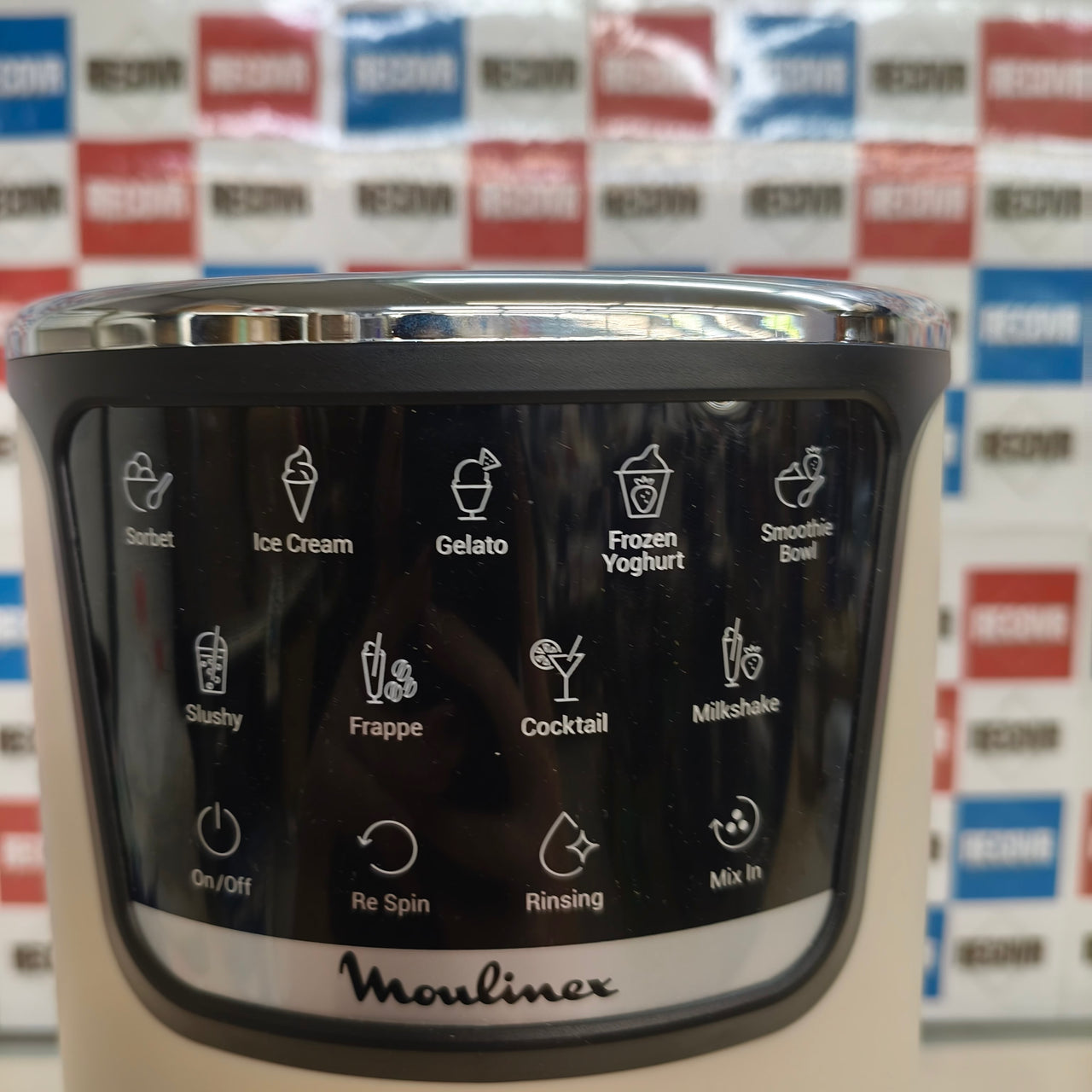 Moulinex Dolci, heladera con 10 programas en 1, blanca