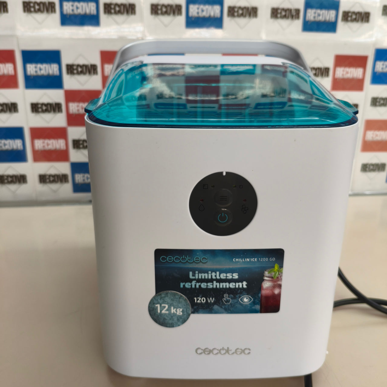 Cecotec Chillin' Ice 1200 Go, máquina de hielo de 12 kg/día