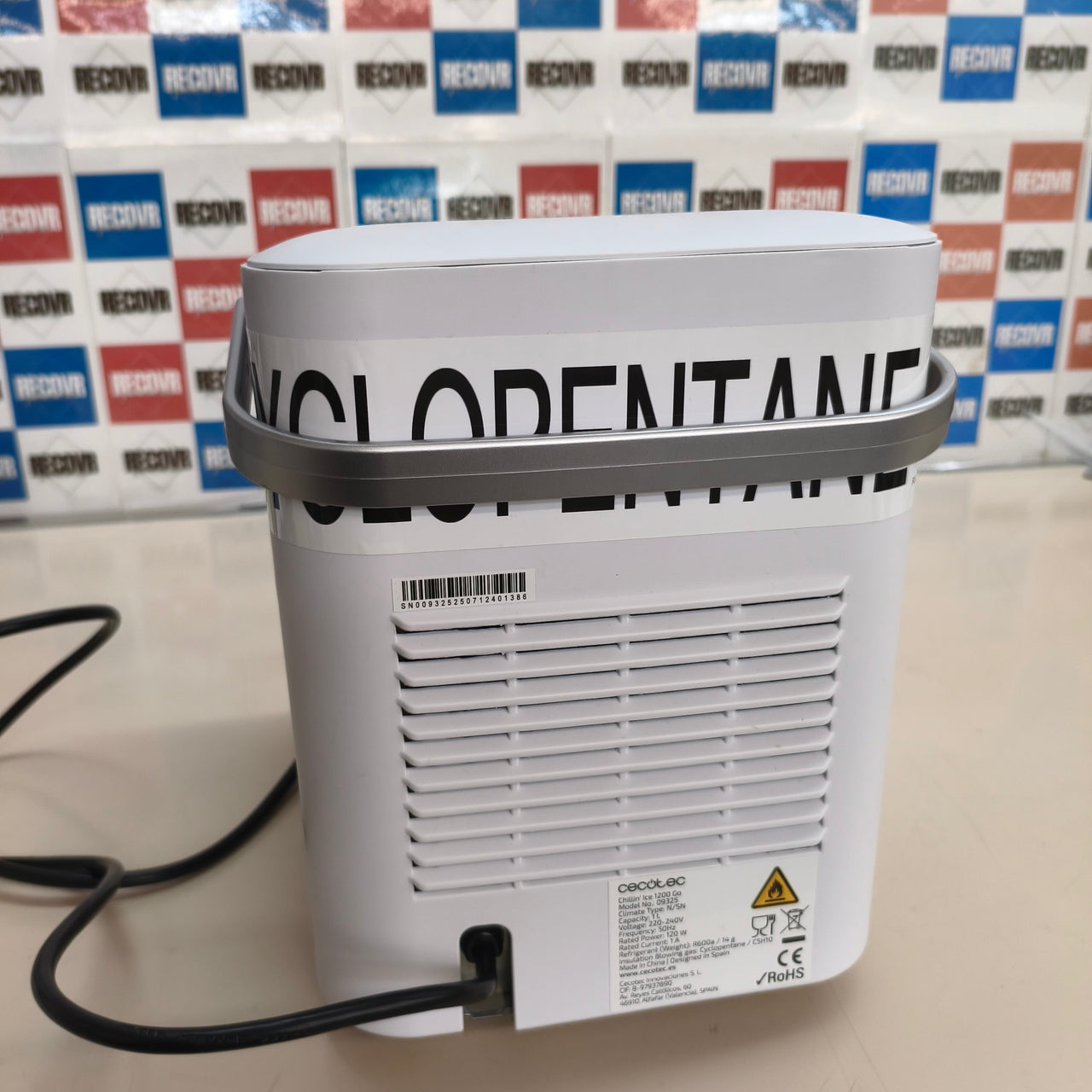 Cecotec Chillin' Ice 1200 Go, máquina de hielo de 12 kg/día