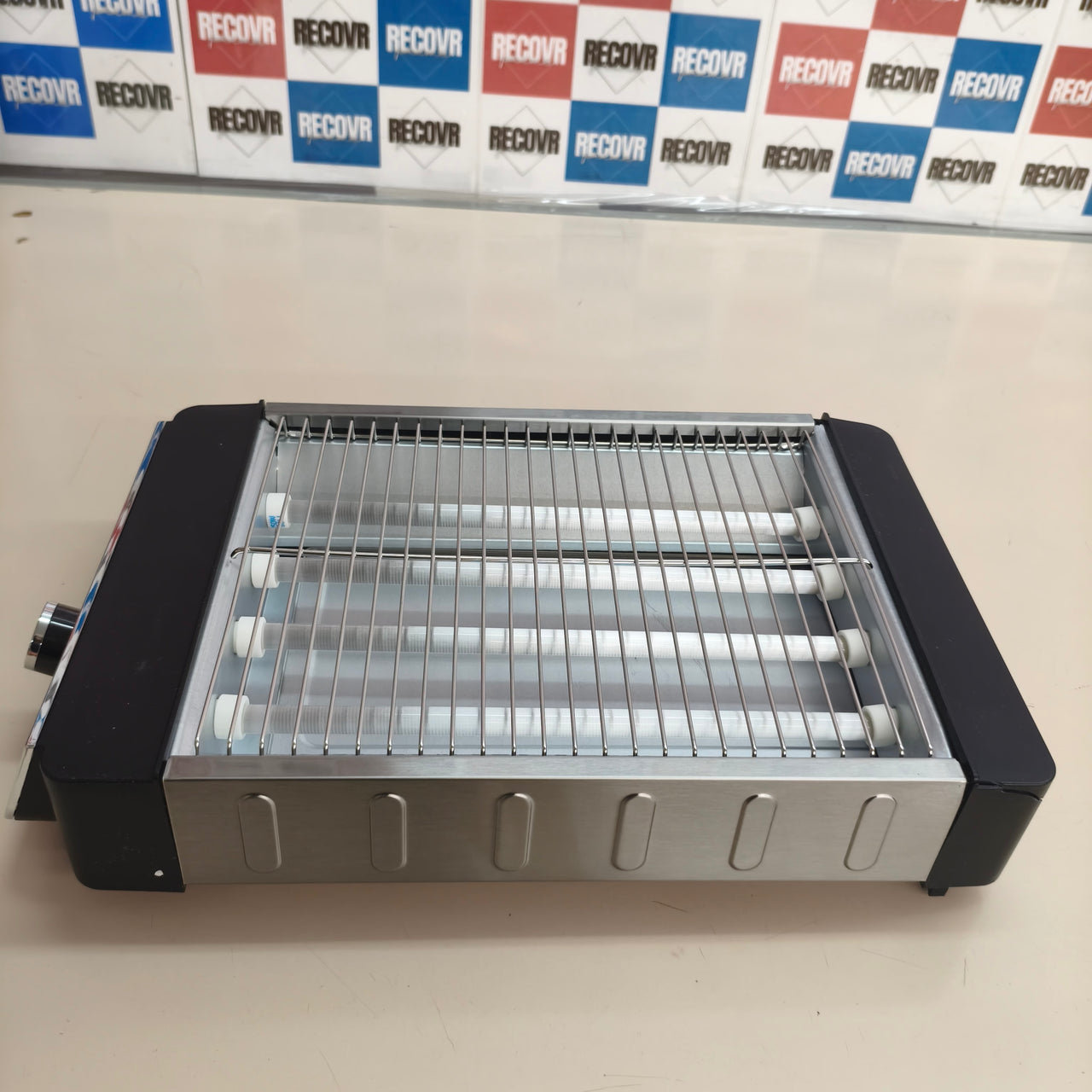 Nilson Life Tostador Plano de Pan, Horizontal, 1000 W, 6 Niveles de Tostado, Control Manual, Temporizador Digital, Tuesta y Cancela, Bandeja Recogemigas, Fácil Limpieza, NTS1000FL4, cable 75 cm, Inox