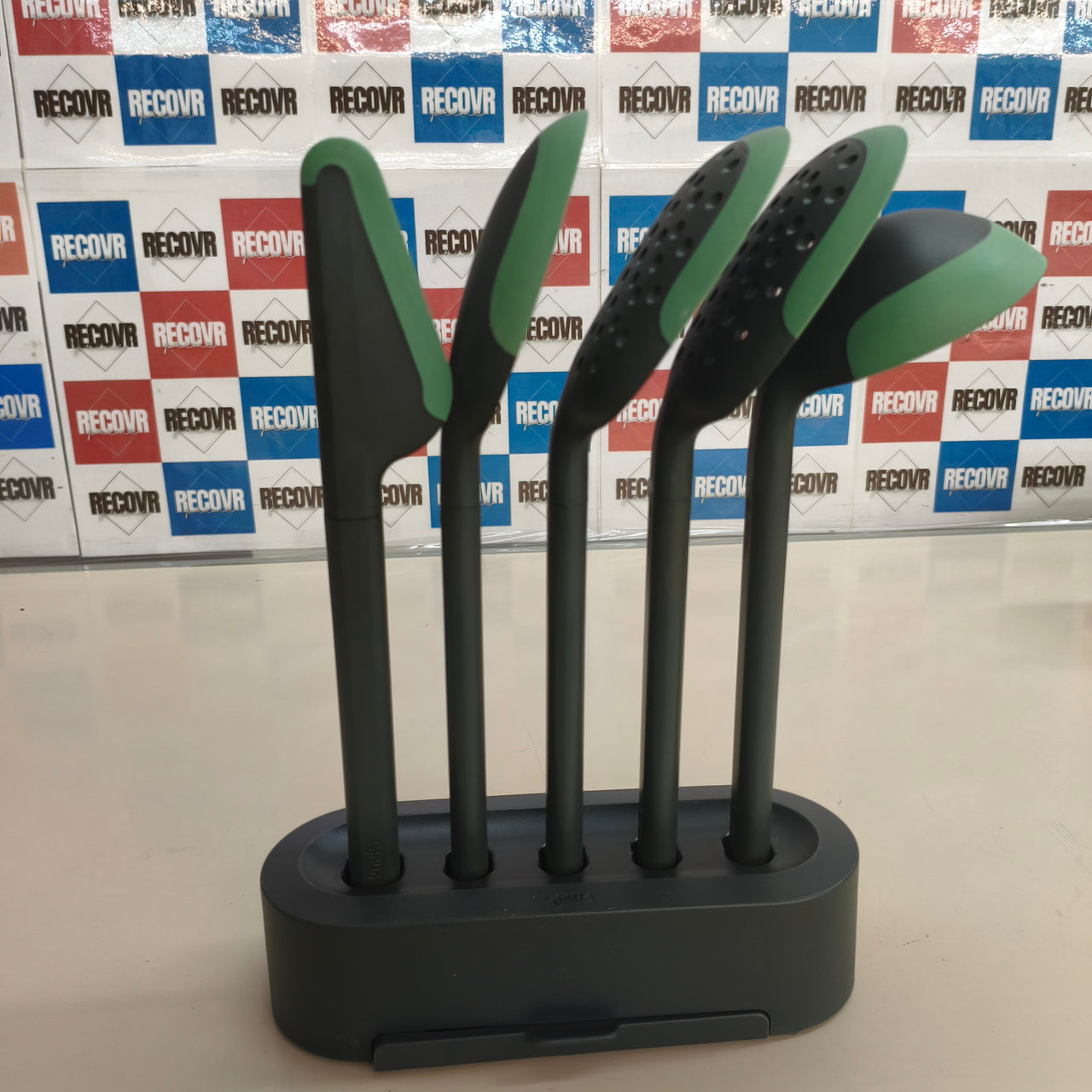 Lékué: set de 5 utensilios de cocina con base de soporte