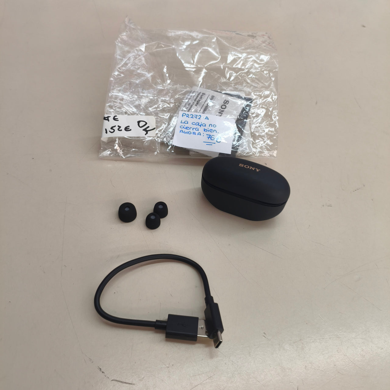 Sony WF-1000XM5: auriculares inalámbricos con cancelación de ruido, negros