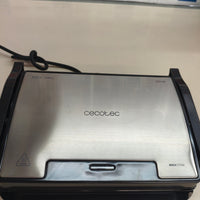 Cecotec Grelha Elétrica Rock'Ngrill 1500 Rapid, 1500 W, Revestimento de Pedra Rockstone, Placa Superior Ajustável em Altura, Bandeja Coletora de Gordura, 12,4X30,8X33,2 Cm