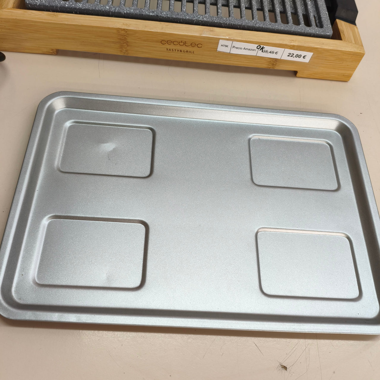 Cecotec Tasty&Grill 2000: plancha eléctrica de 2000 W con estructura de bambú