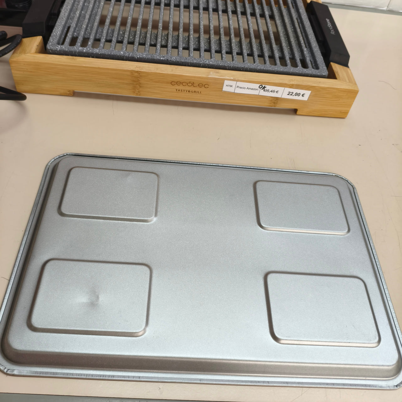 Cecotec Tasty&Grill 2000: plancha eléctrica de 2000 W con estructura de bambú