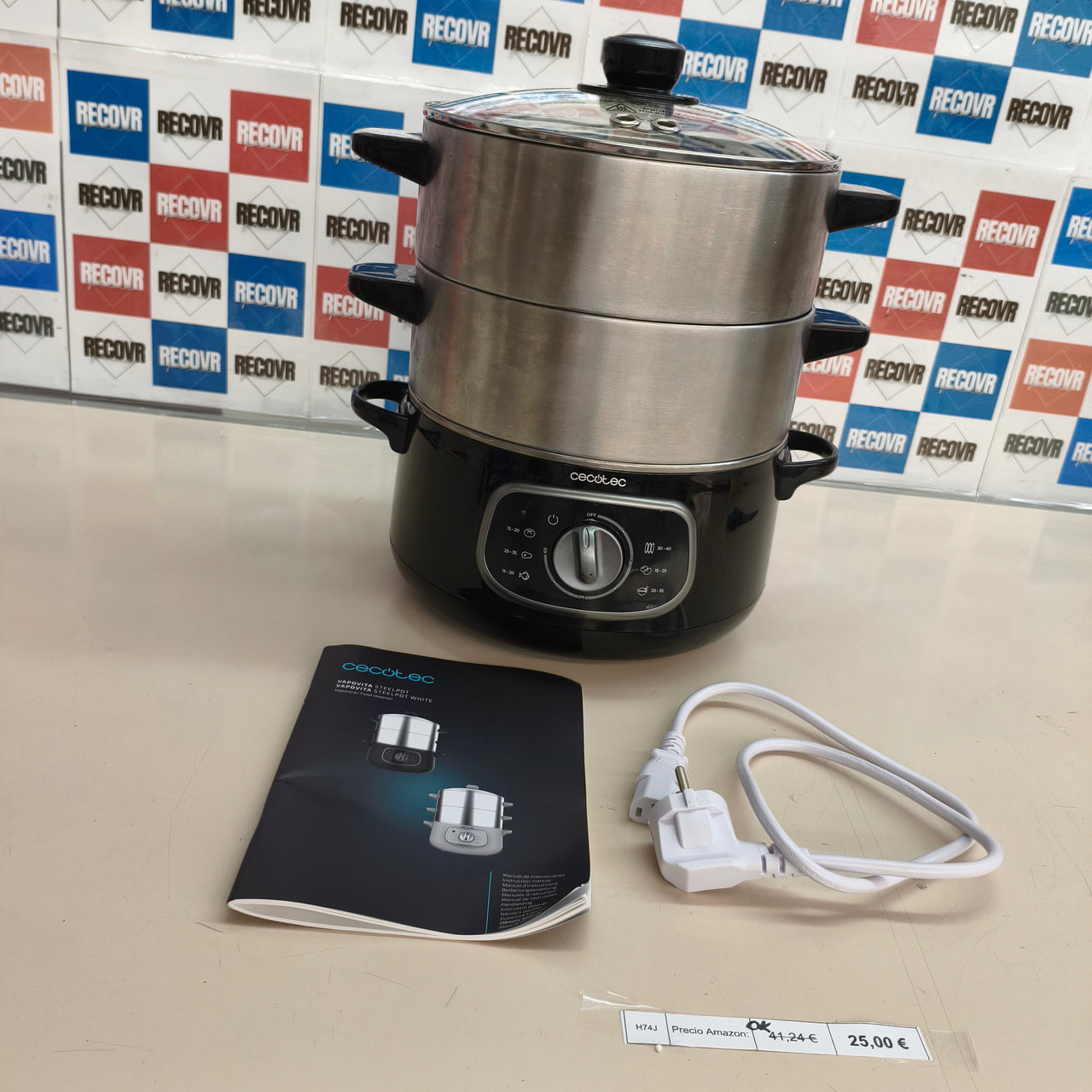 Cecotec Vapovita 10L Steelpot: vaporera eléctrica de 1300 W con recipientes de acero inoxidable