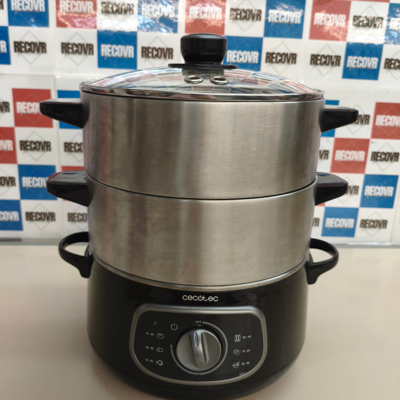 Cecotec Vapovita 10L Steelpot: vaporera eléctrica de 1300 W con recipientes de acero inoxidable