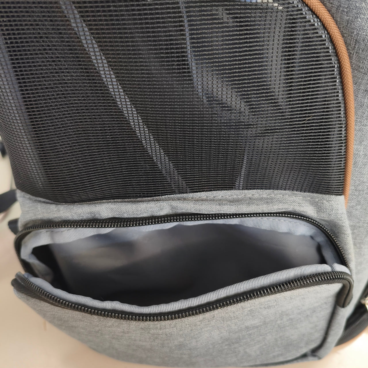 Lekesky: mochila transportín expandible para gatos y perros, gris (XL)
