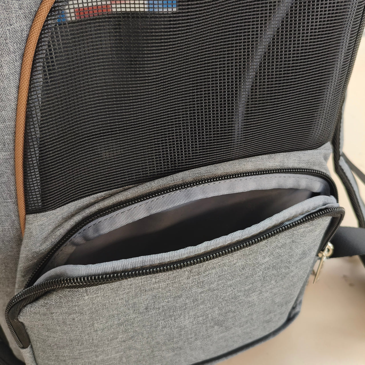 Lekesky: mochila transportín expandible para gatos y perros, gris (XL)