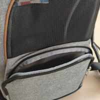 Lekesky: mochila transportín expandible para gatos y perros, gris (XL)