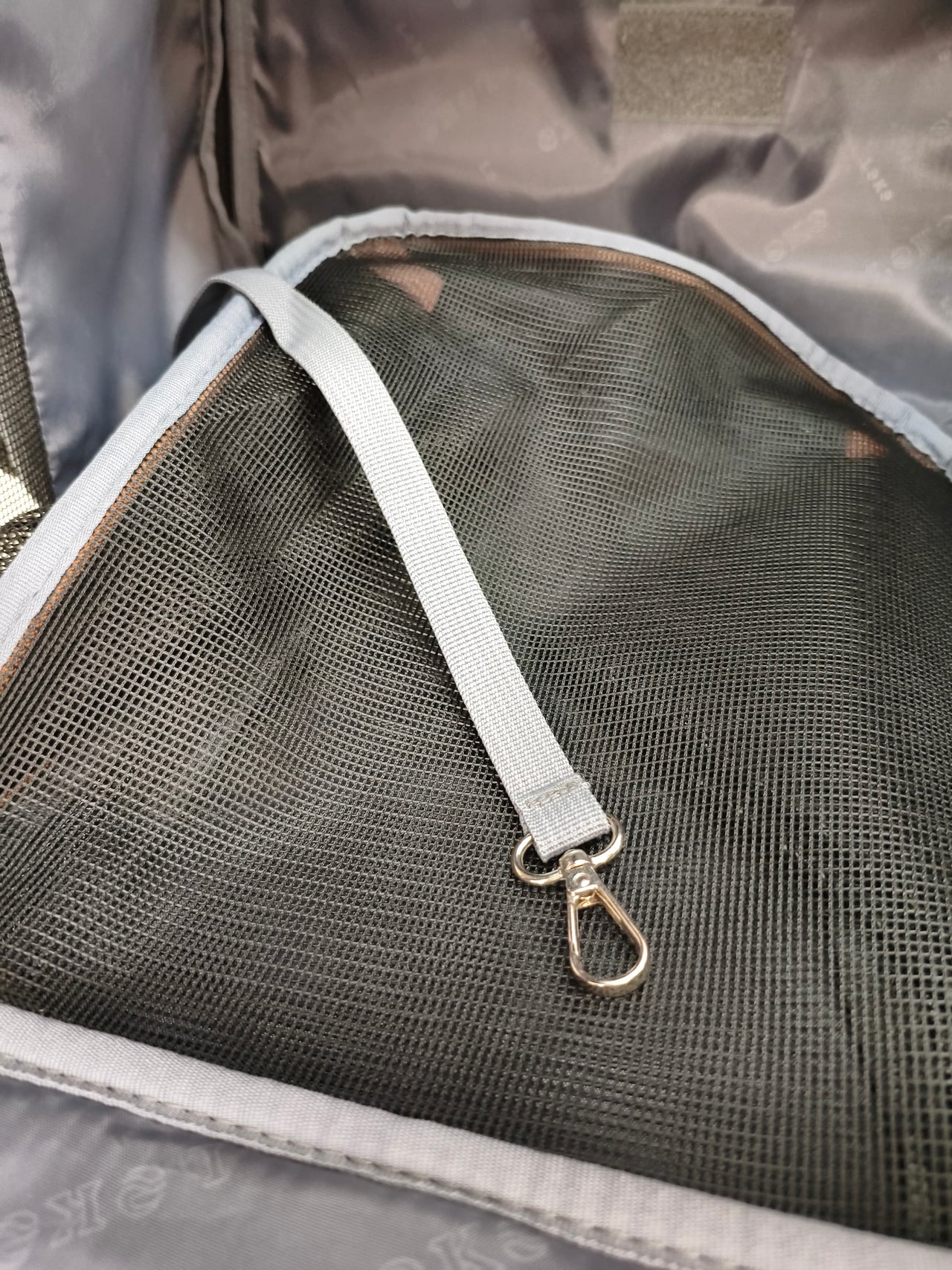 Lekesky: mochila transportín expandible para gatos y perros, gris (XL)