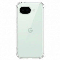 Compatible con Google Pixel 10A funda de silicona brillante 2 en 1 con soporte magnético, funda transparente para teléfono móvil, protección de esquinas reforzada, resistente a los golpes, funda