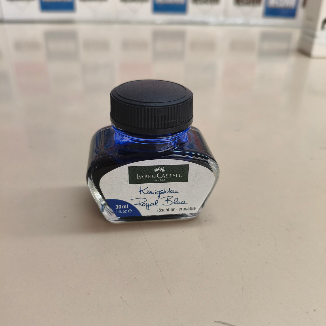 Faber-Castell: frasco de tinta azul cobalto de 30 ml