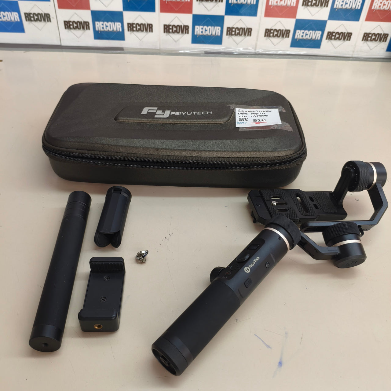 Gimbal estabilizador de 3 ejes para móvil; grabación y streaming con trípode