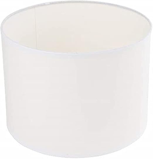 Rayher Pantalla para lámpara, Poliéster, Redondo, blanca, 25 cm ø, 15 cm alto, tulipa personalizable, 2308302