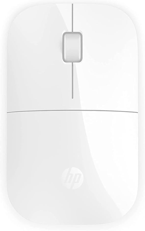 HP Z3700 - Ratón Inalámbrico (1200 PPP, 3 Botones y Rueda de Desplazamiento, Batería 16 Meses de Duración, Tecnología LED, USB y Windows Vista/7/8/10 Disponible) Color Blanco
