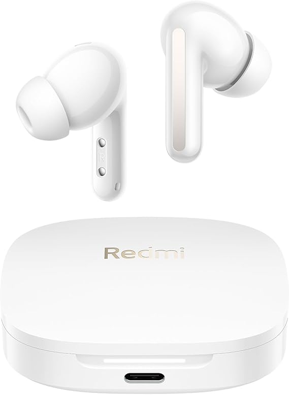 XIAOMI Redmi Buds 6 - Auriculares inalámbrico, cancelación de Ruido, Ligero, 10 Horas de autonomía y 42 Horas con el Estuche de Carga, Bluetooth, Blanco (Versión ES)