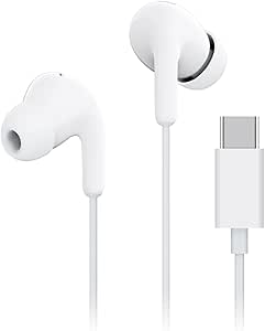 XIAOMI Auriculares Type-C, Sonido Altavoz de 12.4mm, micrófono HD, sensación cómoda diseño ergonómico, Control de Tres Botones por Cable, IP54 Blanco