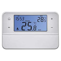 Emos Termostato de ambiente digital compatible con OpenTherm, programable, cableado, de montaje en superficie, blanco, 12,6 x 8,4 x 2,6 cm