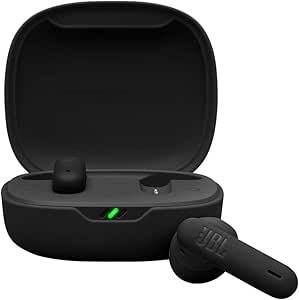 JBL Wave Flex 2, Auriculares inalámbricos True Wireless, Bluetooth, autonomía de hasta 40 hrs, Sonido JBL Pure Bass, Smart Ambient, Resistentes al Agua y al Polvo, conexión multipunto, Negro