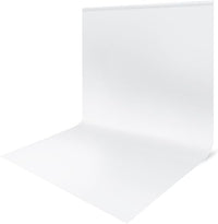 JEBUTU Telón de fondo para cámara, blanco, 3x6m (10x20 pies), gran fondo plegable lavable de poliéster, para fotografía, televisión, zoom, YouTube, vídeo, televisión