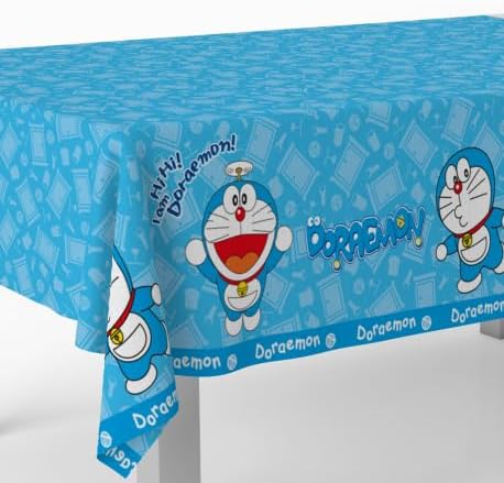 BeenSmile, Mantel Doraemon, Mantel de Decoración de Cumpleaños, Artículos para Fiestas Infantiles, Celebraciones y Cumpleaños, 1 Unidad, 120x180 CM,