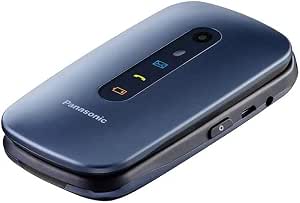 Panasonic KX-TU456EXCE Teléfono Móvil para Mayores (Pantalla Color TFT 2.4", Botón SOS, Compatibilidad Audífonos, Resistente a Golpes, Bluetooth, Cámara), Bluetooth 3.0, Linux, Azul