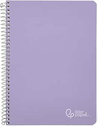 Cuaderno espiral liderpapel a4 witty tapa dura 80h 90gr cuadro 4mm con margen color violeta