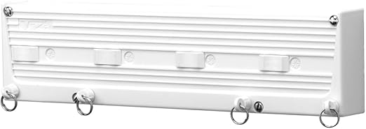 Cuncial TZ-S-4 | Tendedero Automático de Pared 4 Cuerdas | hasta 20 m de Tendido | Extensible 5 m por Cuerda | Blocaje Individual | Interior y Exterior | Compacto y Resistente | Fabricado en España