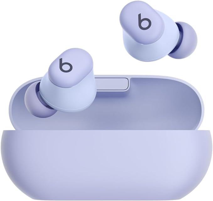 Beats Solo Buds — Auriculares intraurales Bluetooth inalámbricos | 18 Horas de autonomía | Compatibilidad con Apple y Android | Micrófono Integrado - Lila ártico