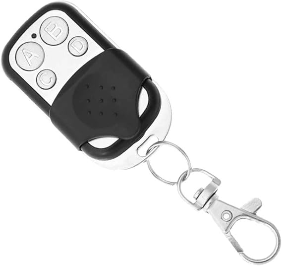 Telecomando Universale per Garage e Cancello Automatico con 4 Tasti, Frequenza Fissa 433,92 MHz, Batterie Incluse