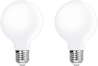 HUAMu LED E27 Edison Screw Globe G80 Glühlampe 4 W, äquivalent 40 W, milchig weiß, 3000 K warmweiß, 400 Lumen, 360 ° Abstrahlwinkel, nicht dimmbar, 2er-Pack
