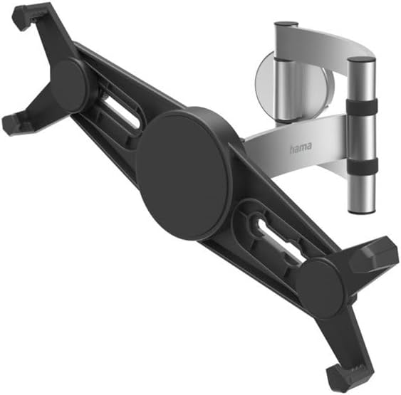 Hama | Soporte de Pared para Tablets Desde 7 a 11 Pulgadas (Brazo Ajustable, Giratorio, Inclinable, Ideal para iPad, Samsung Tab y Plus) Color Negro