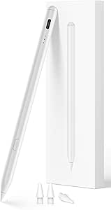 Lápiz para iPad 2018-2026 con Carga Rápida, Rechazo de Palma y Detección de Inclinación, Compatible con iPad 11/10/9/8/7/6/A16, Mini 7/6/5, Air M4/M3/M2 11