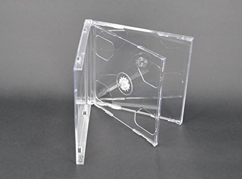 VISION MEDIA 10 x Doble CD Jewel Case Clear Tray – 10,4 mm Lomo