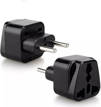CABLEPELADO Adaptateur de prise britannique, USA, Asie vers prise européenne | Adaptateur prise de voyage | Prise de type G vers 2 broches européenne Modèle C E F | Noir | 1 unité