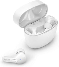 PHILIPS TAT2206WT/00 Auriculares Bluetooth con Micrófono/Resistentes a Salpicaduras y Sudor, 18h de Reproducción, Ajuste Cómodo/Auriculares Inalámbricos/Earbuds, Blanco