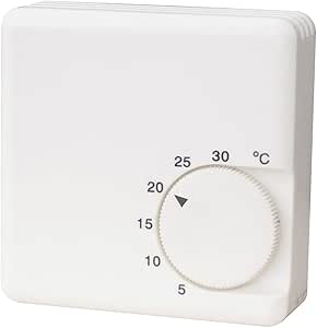 COATI - TERMOSTATO MECÁNICO PARA CALDERA Y CALEFACCIÓN ANALÓGICO CON INSTALACIÓN A 2 HILOS 10A 250V BLANCO Coati