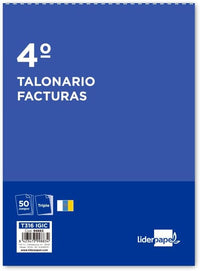 Liderpapel T316 IGIC - Talonario facturas cuarto