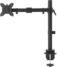 Amazon Basics Soporte de monitor ajustable, para un monitor de hasta 32 pulgadas (81.3 cm), Negro