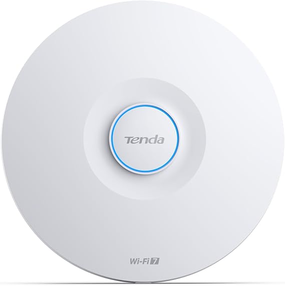 Tenda I36 BE5010 Punto de Acceso WiFi 7 con 2 Puertos (1x Puerto PoE+ 2.5G y 1x Puerto Gigabit, Seguridad WPA3, Múltiples SSID, Gestión a través de App/Nube o Local, Incluye Fuente de alimentación)