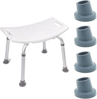 Cantidad: 4x Virolas Puntas de Recambio de Base Grande de 28mm para Taburetes de Baño y Ducha - por Lifeswonderful