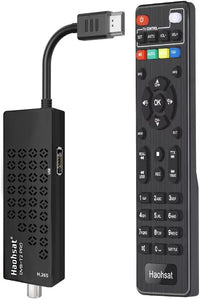 Decodificador Digital Terrestre DVB T2 HDMI TV Stick, Dolby Audio HD 1080P H265 HEVC Master 10bit, decodificador DVB-T2 HD Smart TV USB WiFi/Multimedia/PVR, con 2 en 1 Mando a Distancia